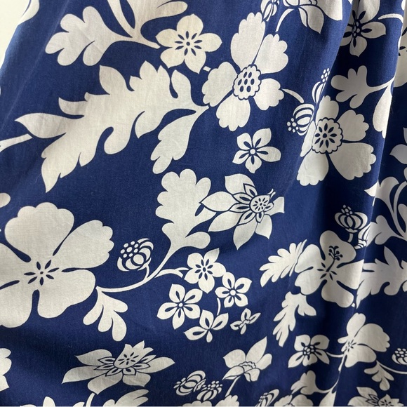 Vintage Paradise Hawaii Muumuu Pull Over Classic Hibiscus Pareo Blue Size Small - Picture 4 of 7